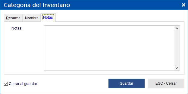 Categoria del Inventario - AbarrotesPDV 2.12