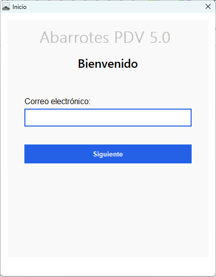Inicio de sesión - Abarrotes punto de venta