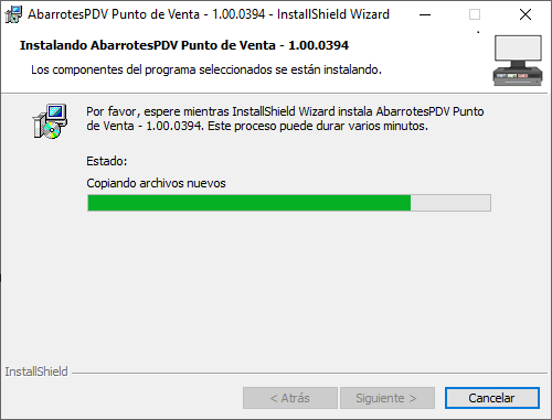 Pantalla Instalando AbarrotesPDV Punto de Venta - Abarrotes punto de venta